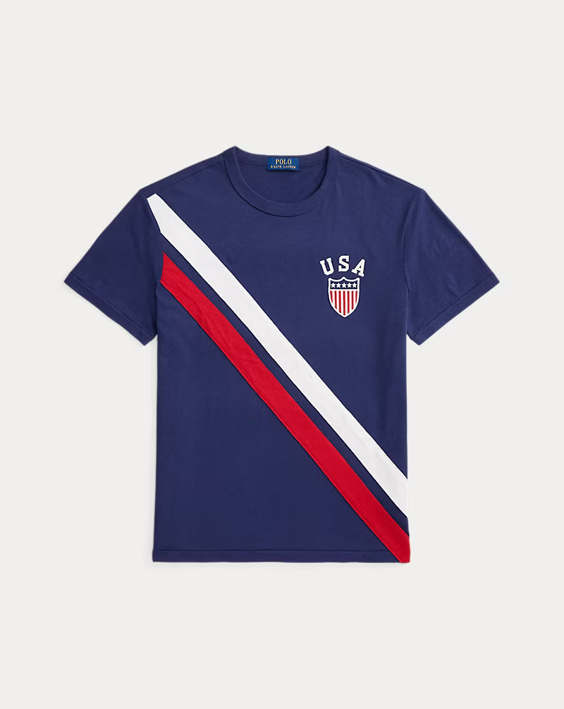 CORE BOXY MID CROP TEE NAVY